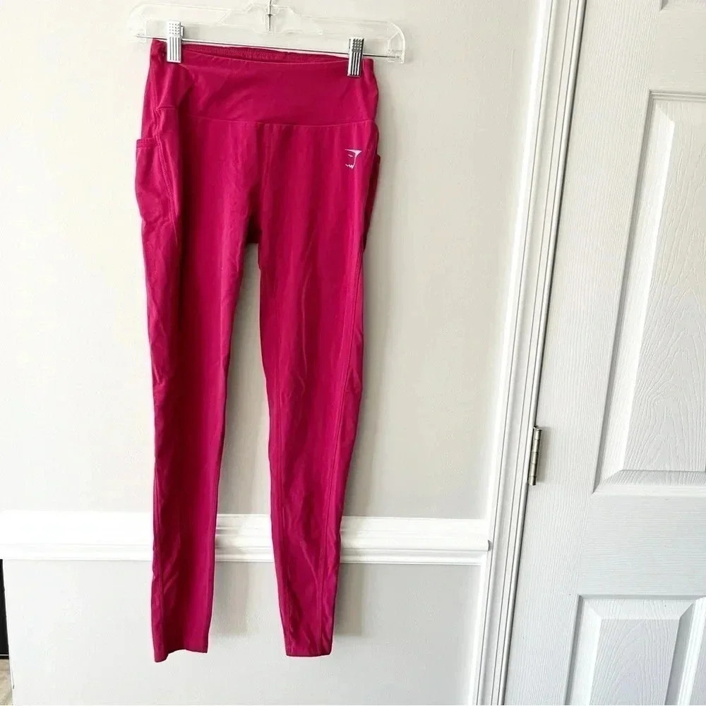 Gymshark Ultra Seamless High Waisted Pink Leggings Pockets